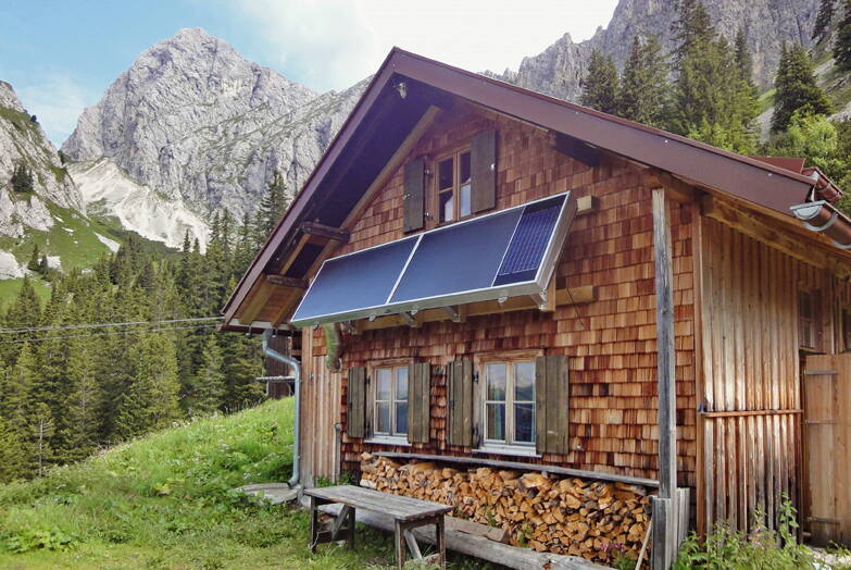 Grammer Solar près d'un refuge de montagne